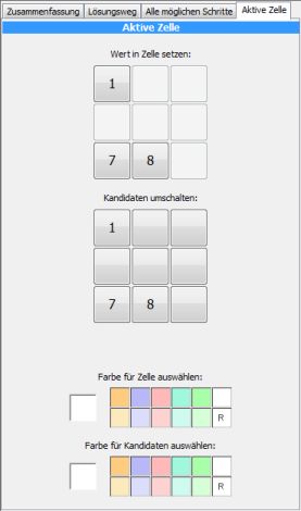 Screenshot: Ansicht Aktive Zelle