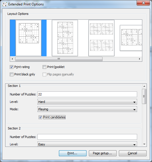 Screenshot: Booklet printer