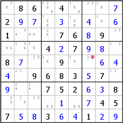 Sudoku Lsungstechnik: Beispiel fr Avoidable+Rectangle+Type+1