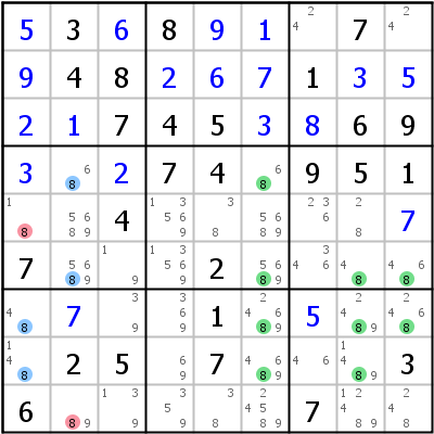 Sudoku Lsungstechnik: Beispiel fr Siamese+Sashimi+Jellyfish